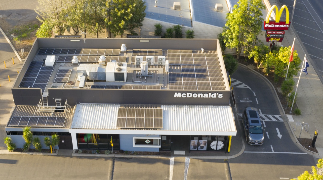 Rooftop solar on a commercial site